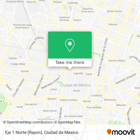 Eje 1 Norte (Rayon) map