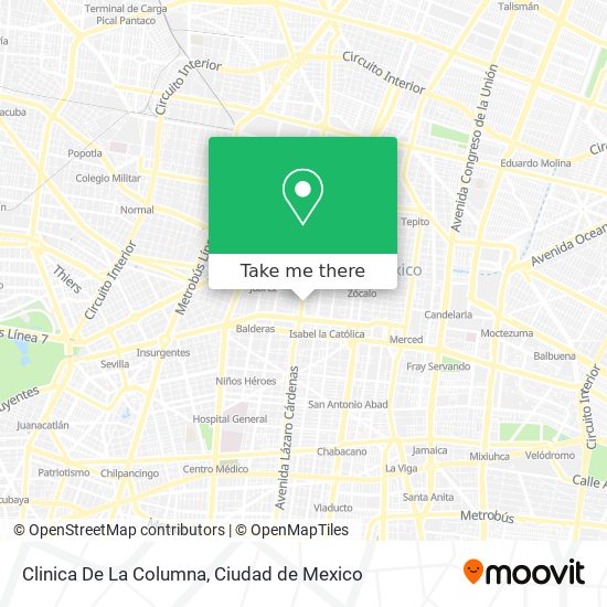 Clinica De La Columna map