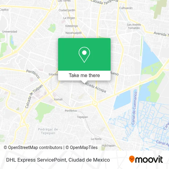 DHL Express ServicePoint map