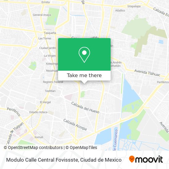 Modulo Calle Central Fovissste map