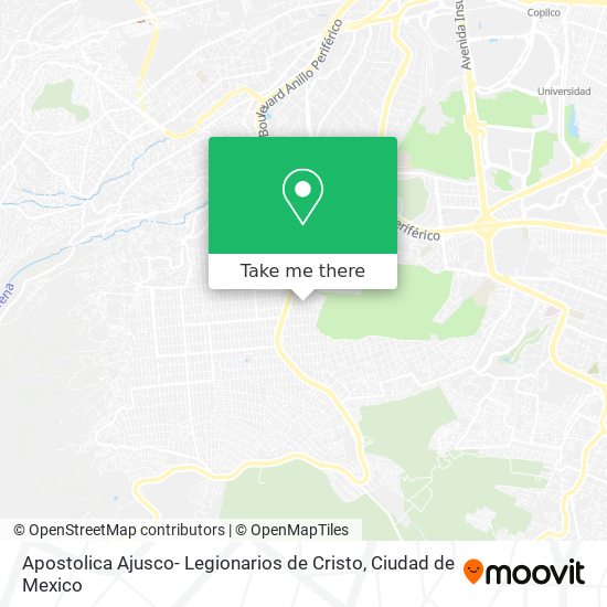 Mapa de Apostolica Ajusco- Legionarios de Cristo