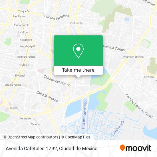 Mapa de Avenida Cafetales 1792
