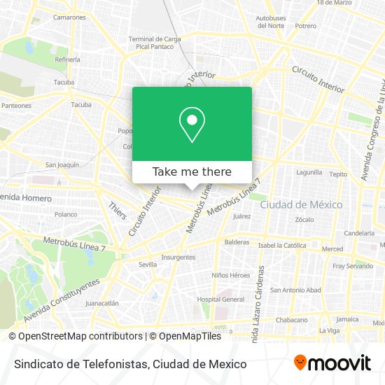 Mapa de Sindicato de Telefonistas