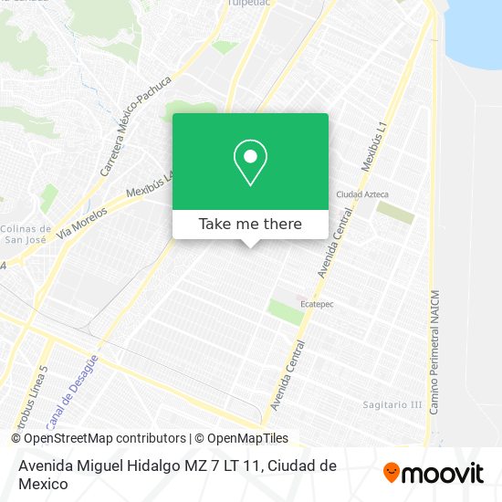 Avenida Miguel Hidalgo MZ 7 LT 11 map