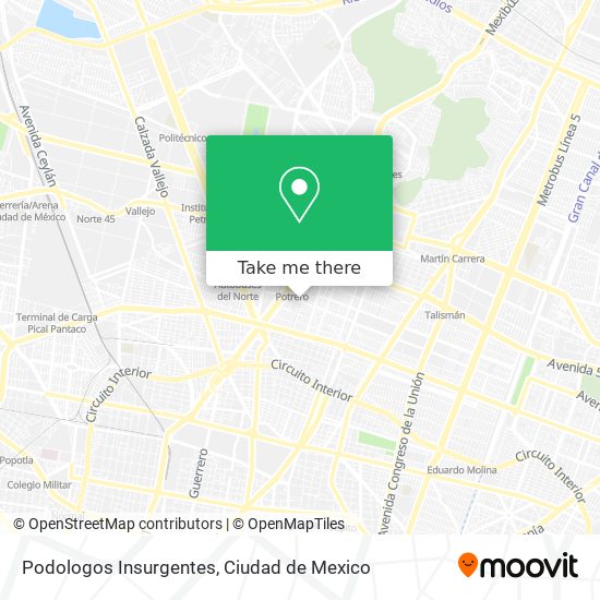 Podologos Insurgentes map