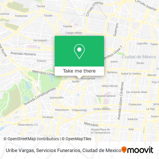 Uribe Vargas, Servicios Funerarios map