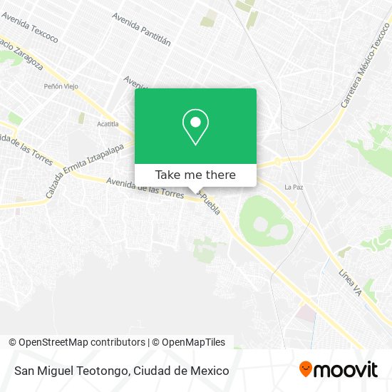 San Miguel Teotongo map
