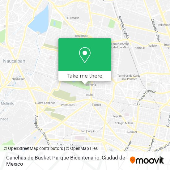 Canchas de Basket Parque Bicentenario map