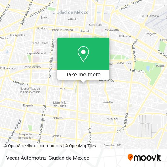 Mapa de Vecar Automotriz