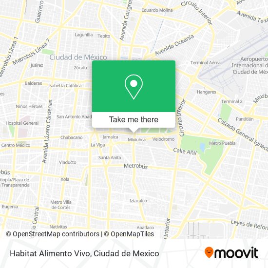 Habitat Alimento Vivo map