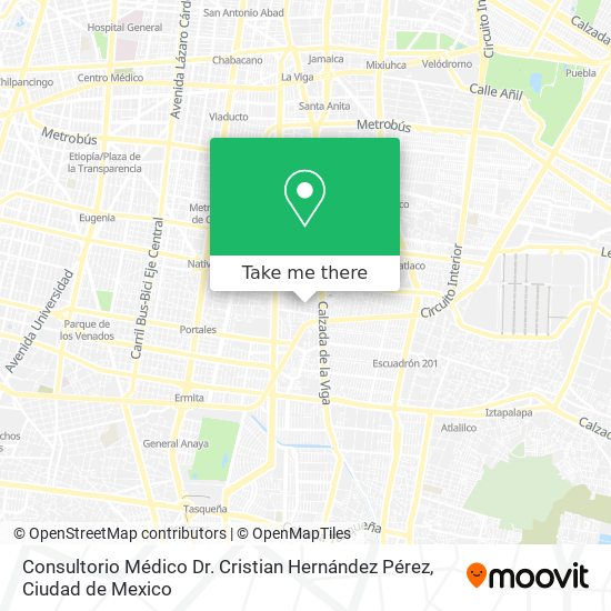 Mapa de Consultorio Médico Dr. Cristian Hernández Pérez