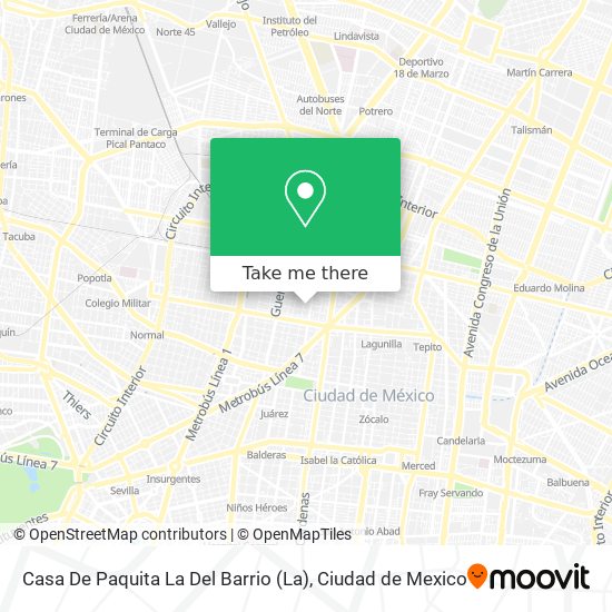 Mapa de Casa De Paquita La Del Barrio