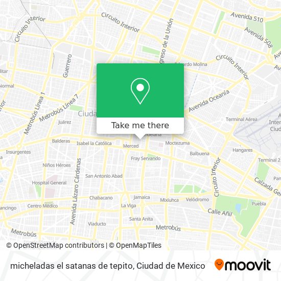 micheladas el satanas de tepito map