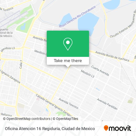 Mapa de Oficína Atención 16 Regiduría