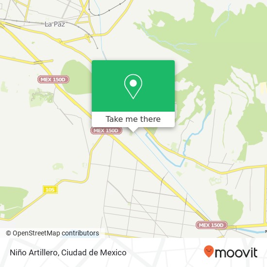 Niño Artillero map