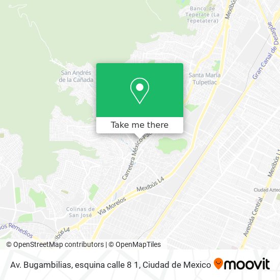 Mapa de Av. Bugambilias, esquina calle 8 1