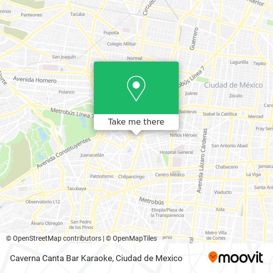 Mapa de Caverna Canta Bar Karaoke