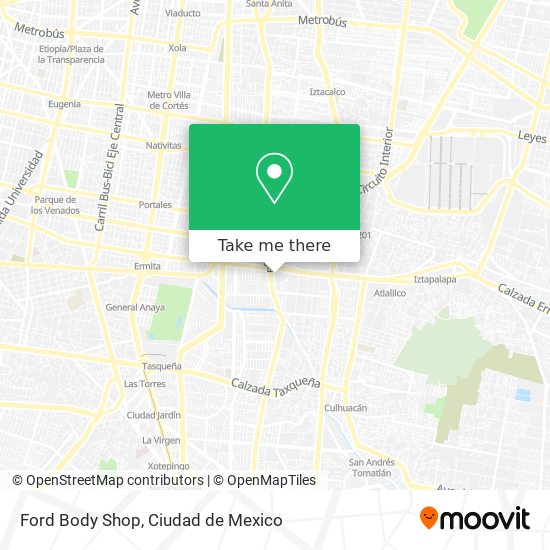 Mapa de Ford Body Shop