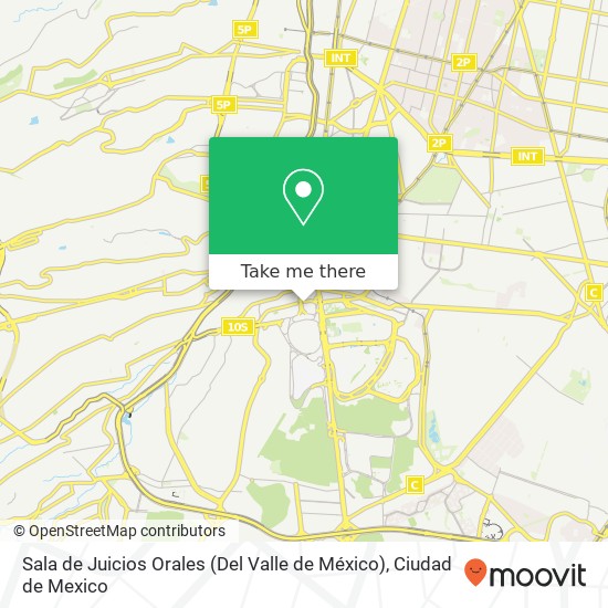 Sala de Juicios Orales (Del Valle de México) map