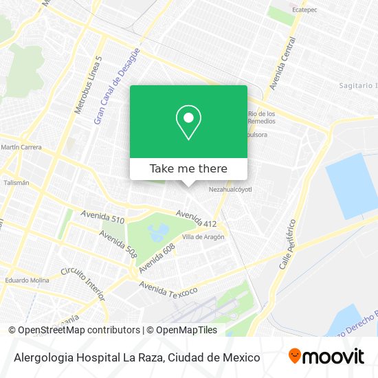 Alergologia Hospital La Raza map