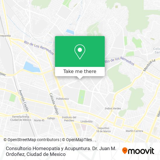 Consultorio Homeopatía y Acupuntura. Dr. Juan M. Ordoñez map