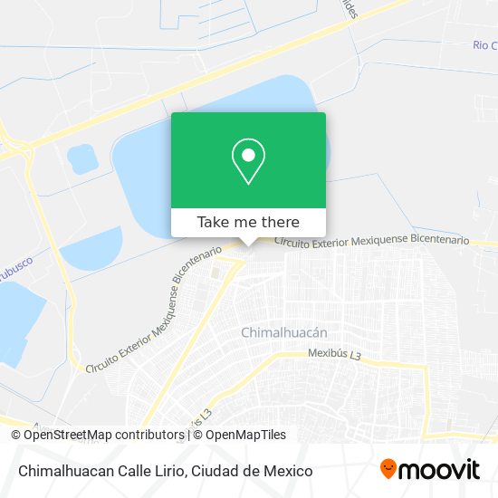 Chimalhuacan Calle Lirio map