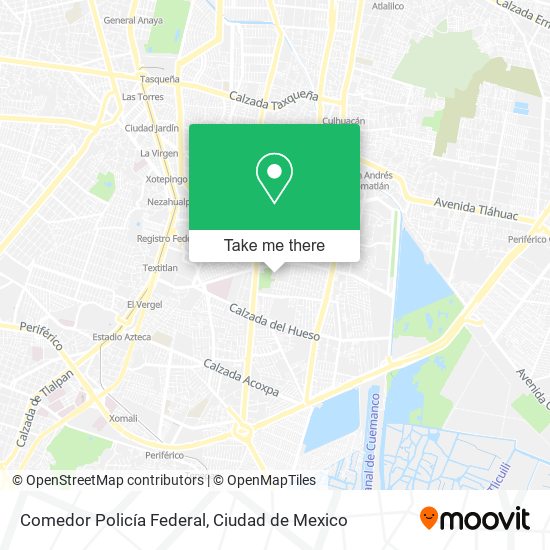 Comedor Policía Federal map