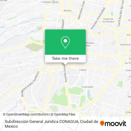 Subdirección General Jurídica CONAGUA map