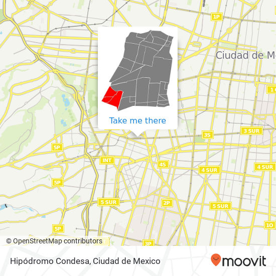 Mapa de Hipódromo Condesa