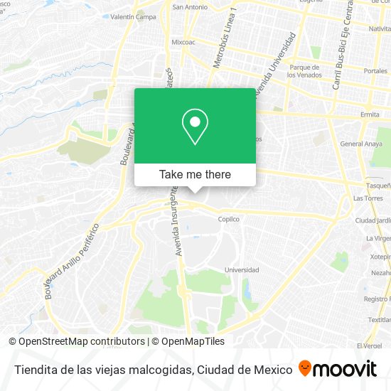 Mapa de Tiendita de las viejas malcogidas