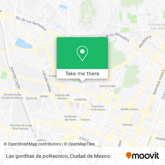 Mapa de Las gorditas de politecnico