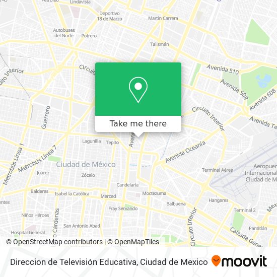 Mapa de Direccion de Televisión Educativa
