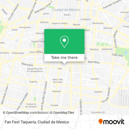 Fan Fest Taquería map