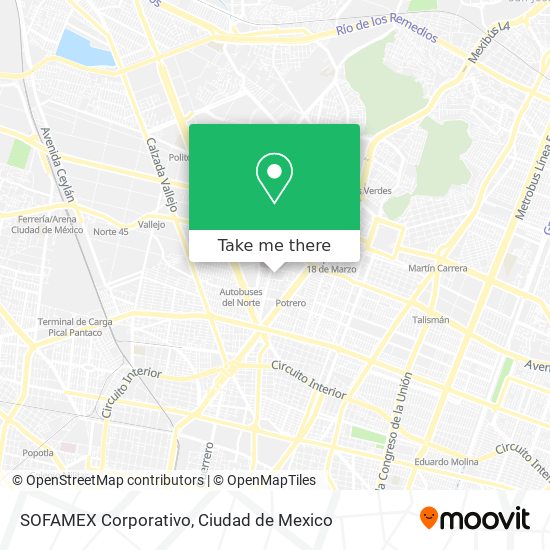 Mapa de SOFAMEX Corporativo