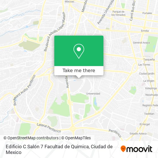 Edificio C Salón 7 Facultad de Quimica map