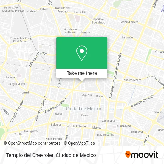 Templo del Chevrolet map