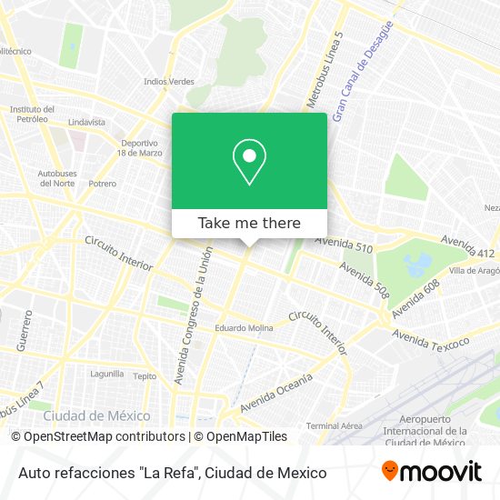 Auto refacciones "La Refa" map