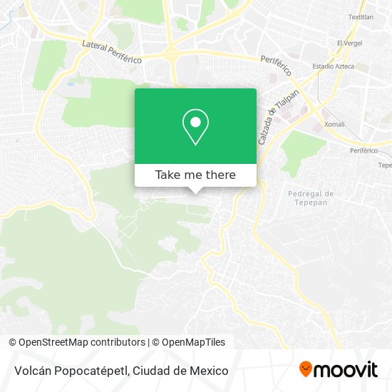 Volcán Popocatépetl map