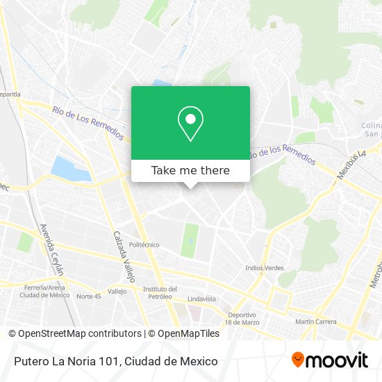 Putero La Noria 101 map