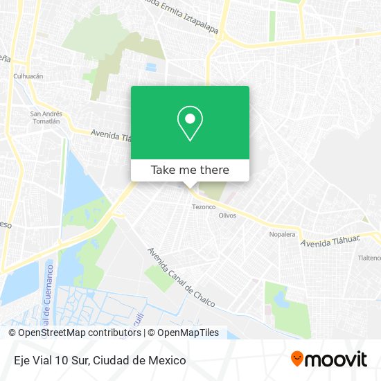 Eje Vial 10 Sur map