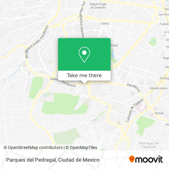 Parques del Pedregal map