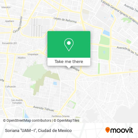 Soriana "UAM–I" map