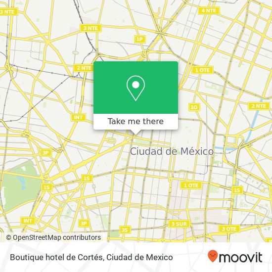 Mapa de Boutique hotel de Cortés