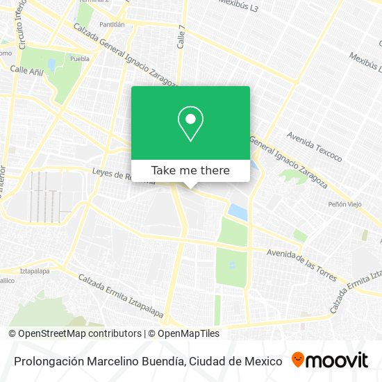 Prolongación Marcelino Buendía map