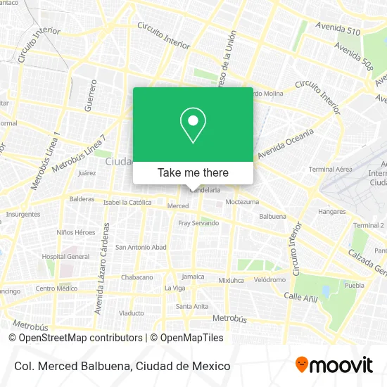 Col. Merced Balbuena map