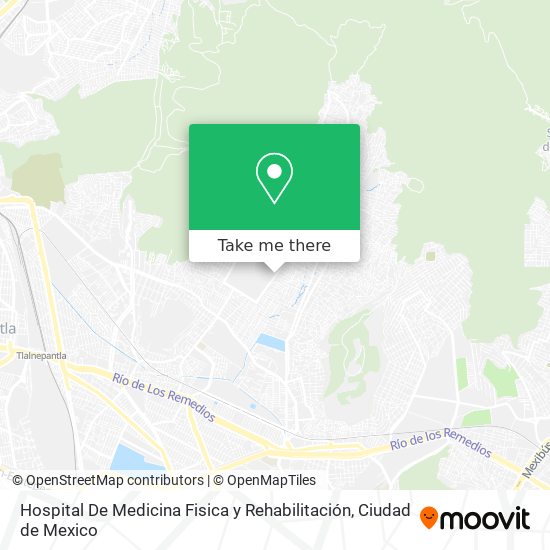 Mapa de Hospital De Medicina Fisica y Rehabilitación