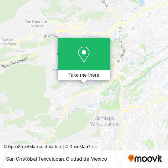 San Cristóbal Texcalucan map