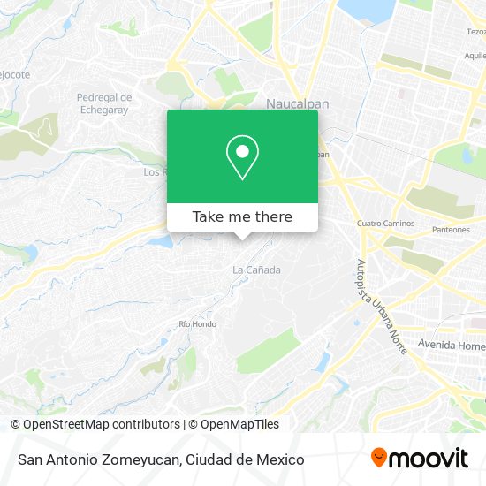 San Antonio Zomeyucan map