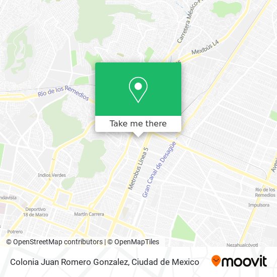 Colonia Juan Romero Gonzalez map