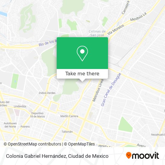 Colonia Gabriel Hernández map